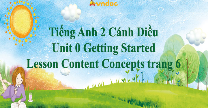 Unit 0 Getting Started Lesson Content Concepts trang 6 - Giải Lesson ...