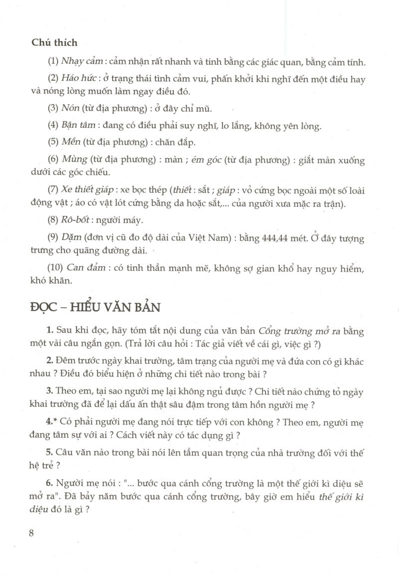 Cổng trường mở ra