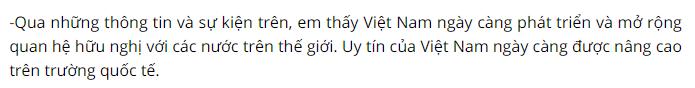 Qua quan s&aacute;t ảnh v&agrave; đọc c&aacute;c th&ocirc;ng tin, sự kiện tr&ecirc;n, em c&oacute; suy nghĩ g&igrave; về t&igrave;nh hữu nghị
