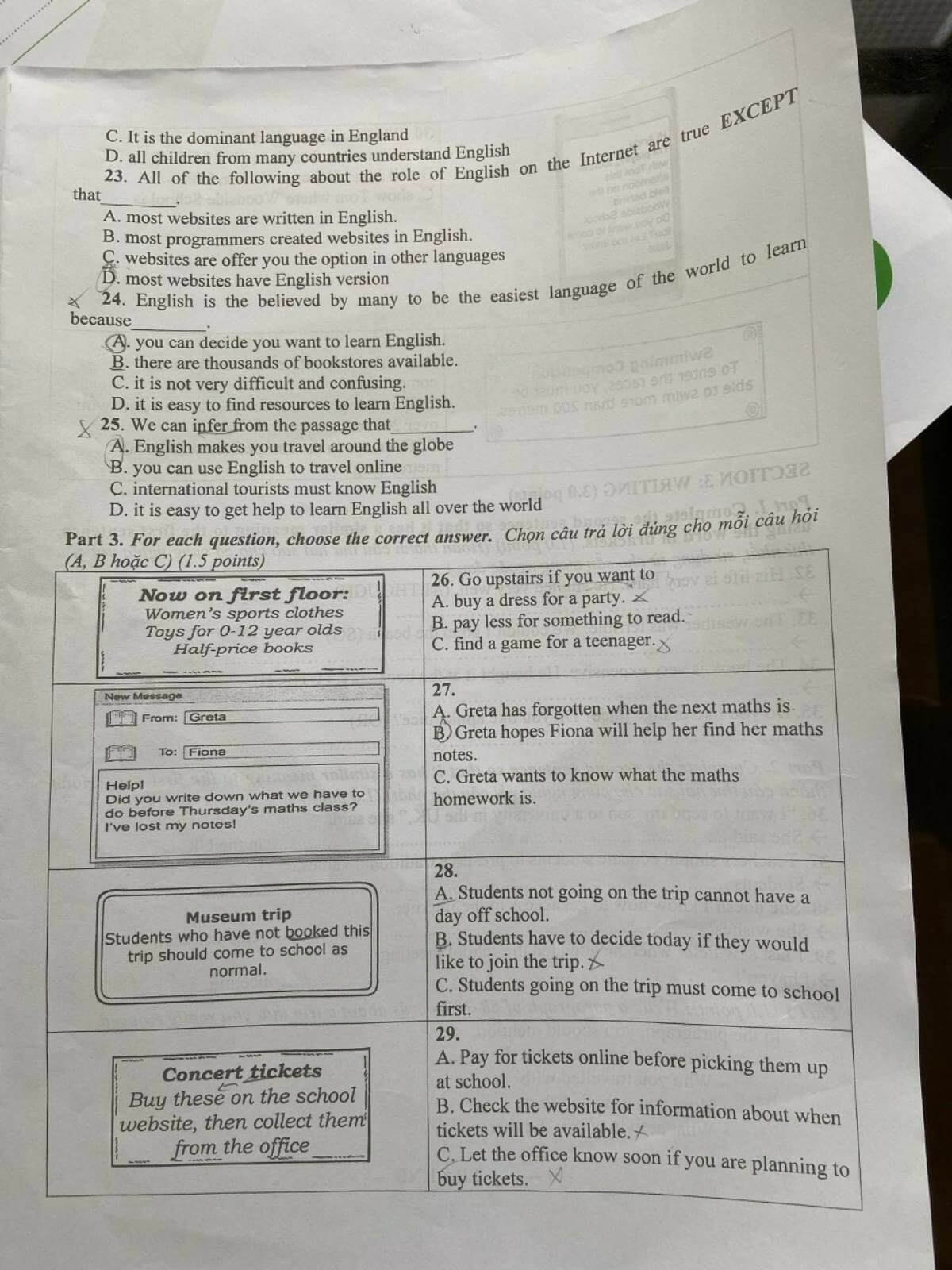 Đáp án đề thi vào lớp 10 môn tiếng Anh Ninh Thuận 2021