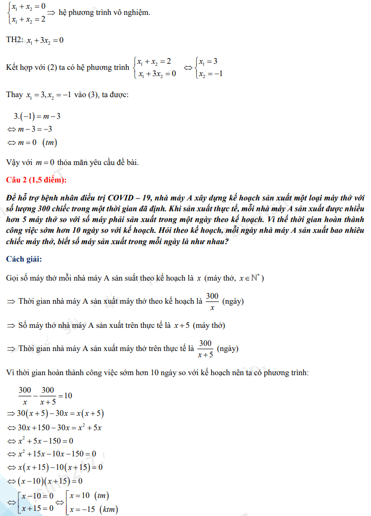 Đáp án đề thi tuyển sinh lớp 10 môn Bắc Giang 2021