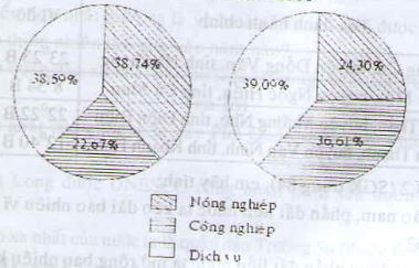 Dựa v&agrave;o bảng 22.1, h&atilde;y vẽ biểu đồ cơ cấu tổng sản phẩm trong nước của hai năm 1990 v&agrave; 2000 v&agrave; r&uacute;t ra nhận x&eacute;t