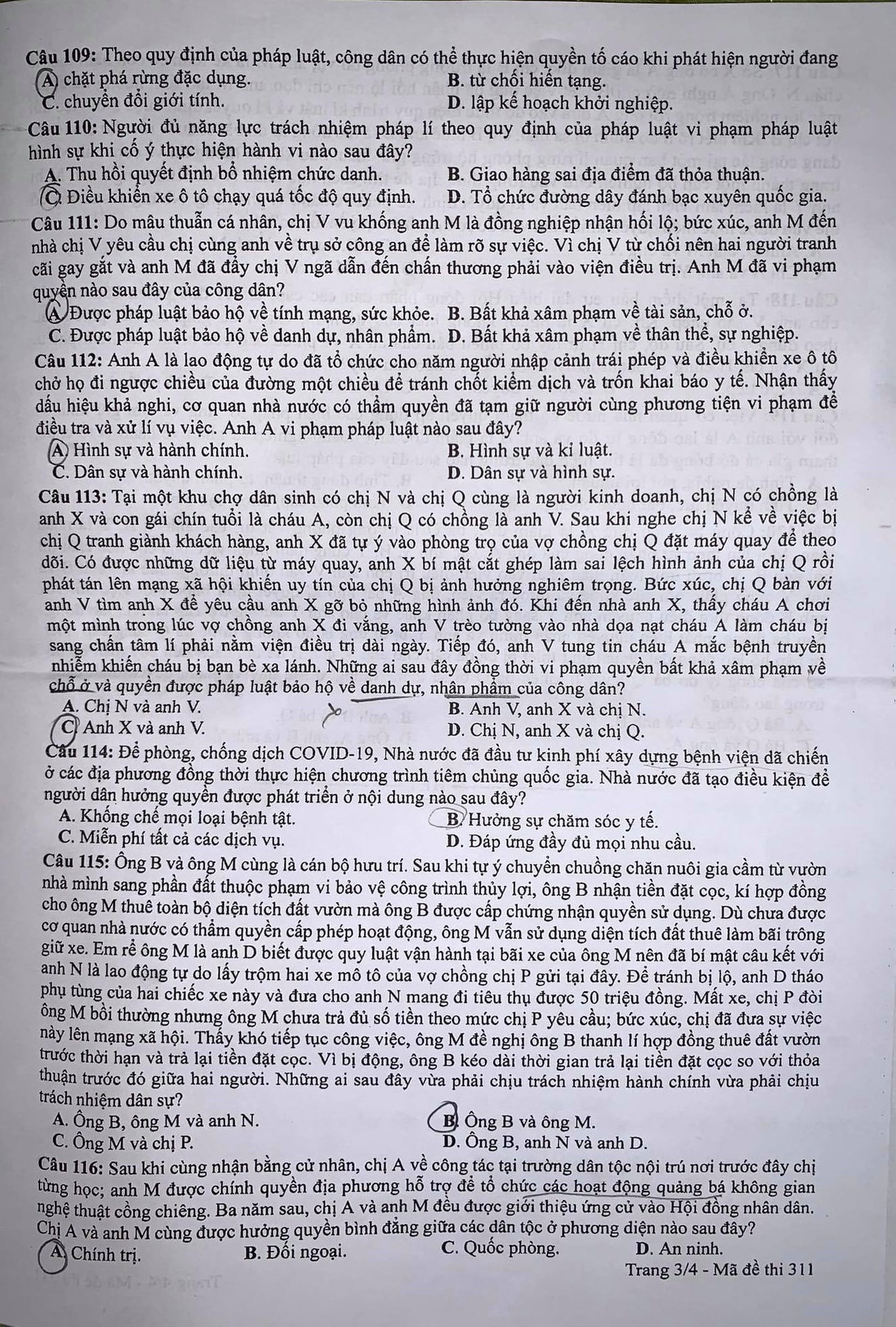 Đề thi THPT Quốc Gia 2021 môn Giáo dục công dân Đợt 2