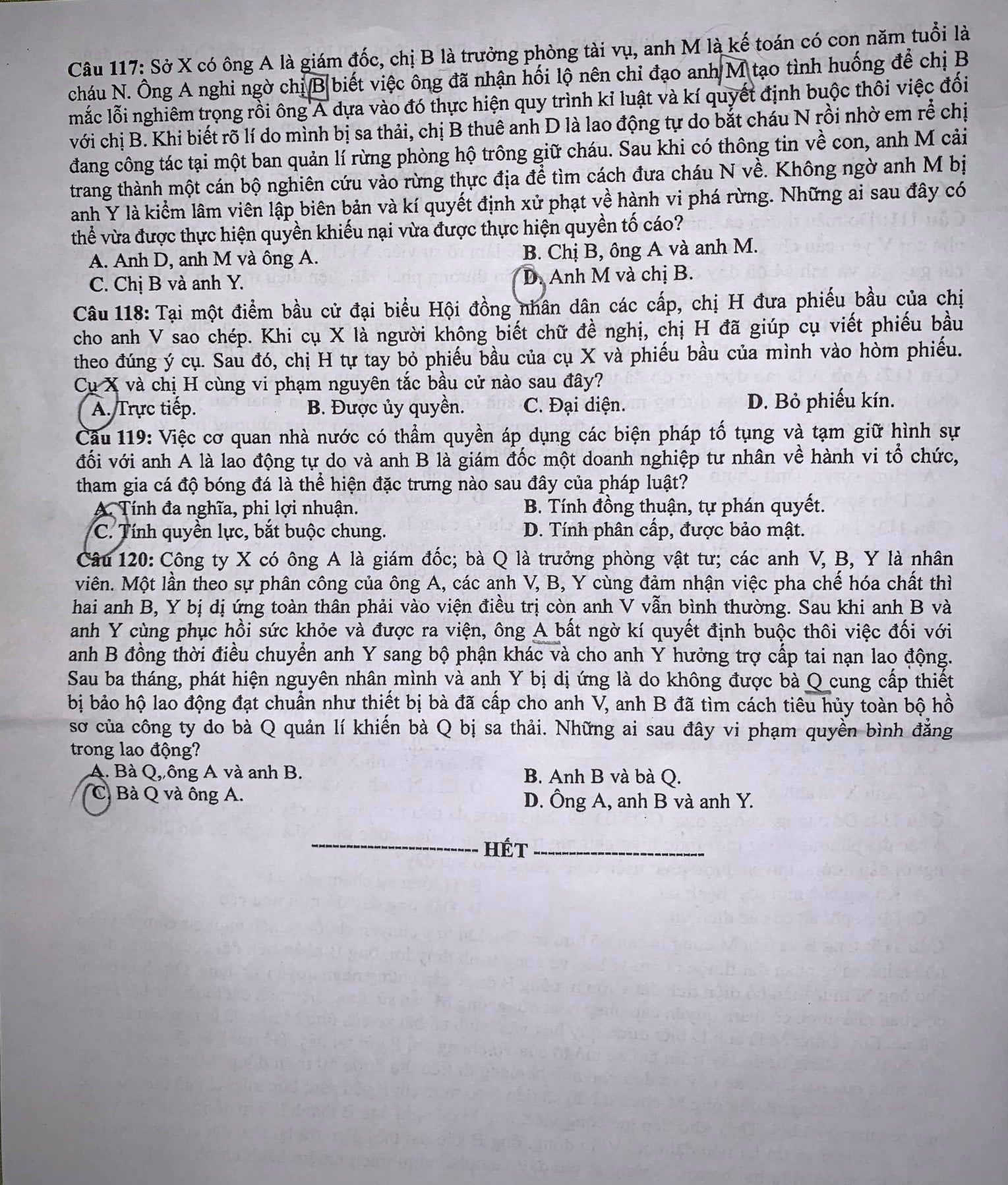 Đề thi THPT Quốc Gia 2021 môn Giáo dục công dân Đợt 2