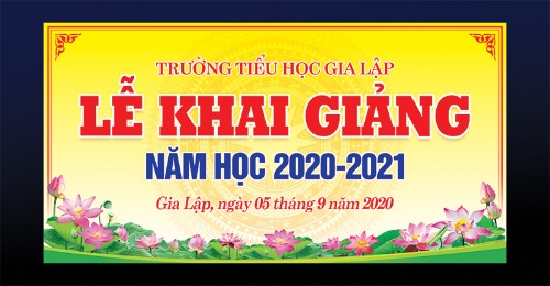 Băng rôn khai giảng năm học mới