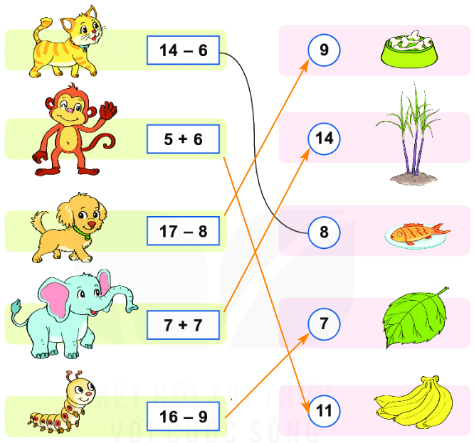 Bài 1 trang 55 Toán lớp 2 tập 1 SGK Kết nối tri thức với cuộc sống