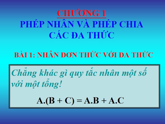 Nhân đơn thức với đa thức