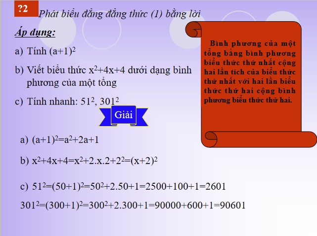 Bài giảng Những hằng đẳng thức đáng nhớ