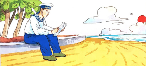 Thư gửi bố ngoài đảo - Phần đọc