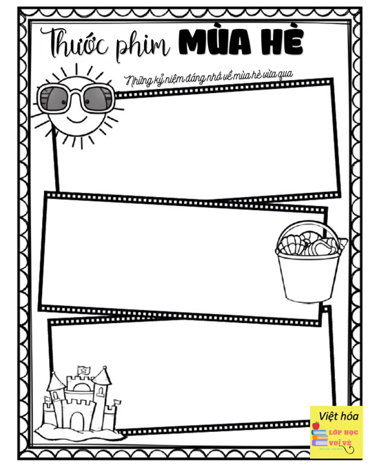 Mẫu phiếu học tập đẹp