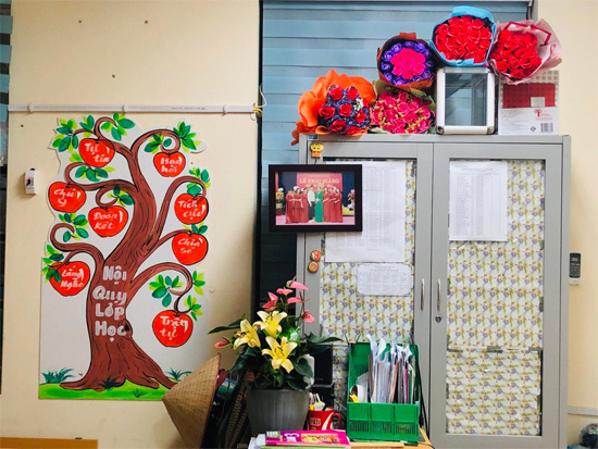 Mẫu trang trí lớp học đẹp