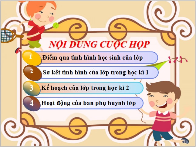 Mẫu slide họp phụ huynh đẹp