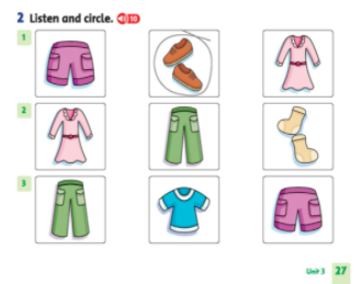 Giải Tiếng Anh lớp 2 Unit 3: Are these his pants? - Lesson 6 SBT