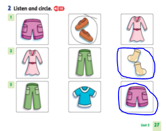 Giải Tiếng Anh lớp 2 Unit 3: Are these his pants? - Lesson 6 SBT