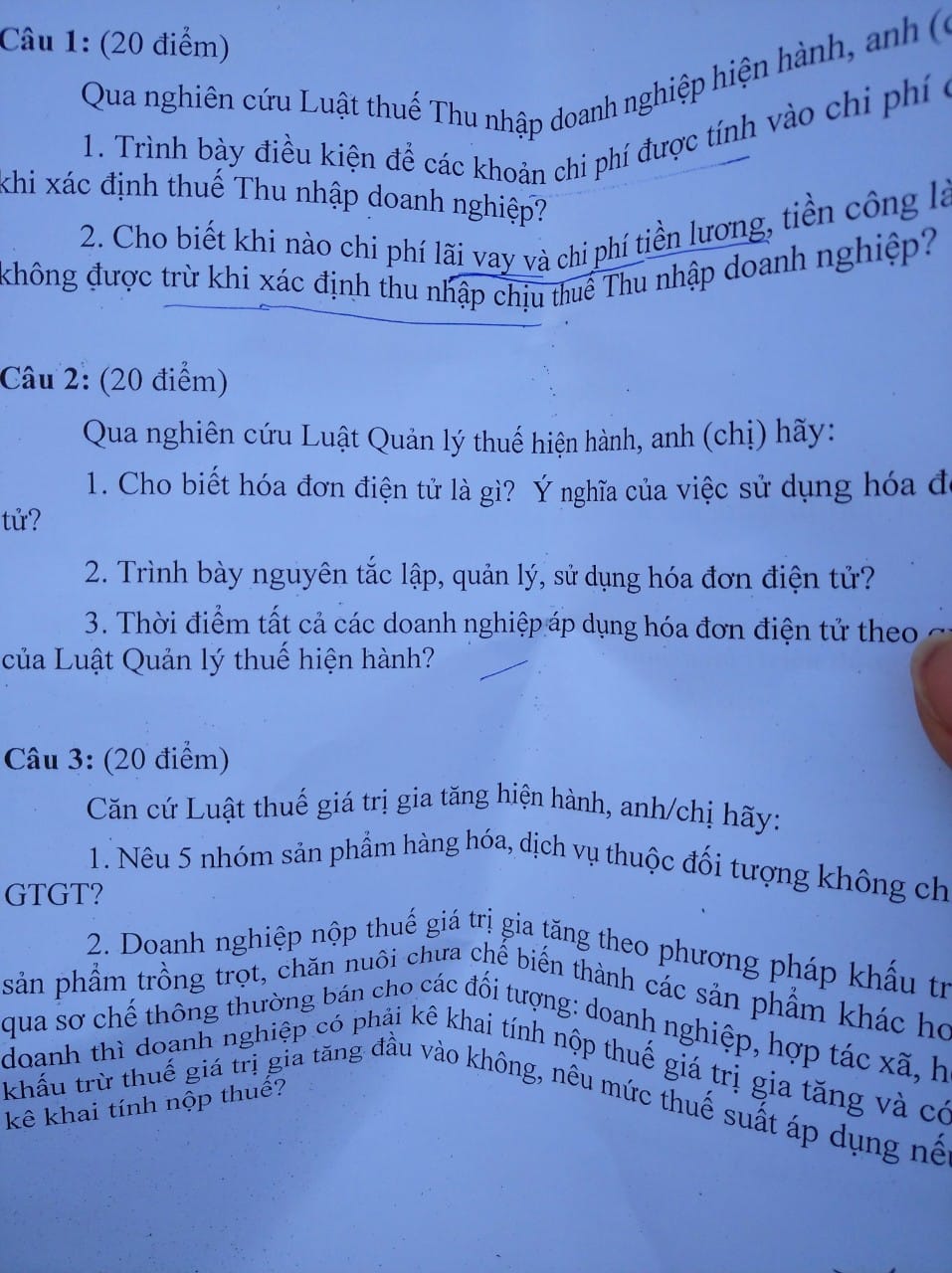 de thi cong chuc thue 2020-2021