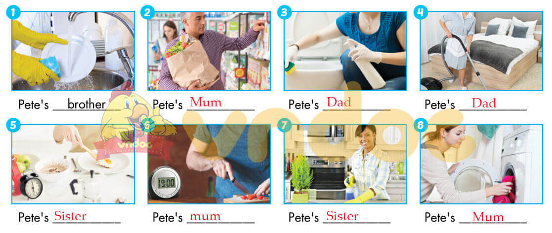 Sách bài tập tiếng Anh lớp 6 Unit 1 Lesson 2