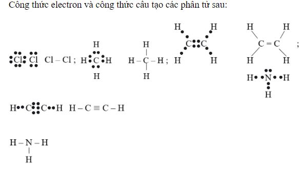 Viết c&ocirc;ng thức electron v&agrave; c&ocirc;ng thức cấu tạo