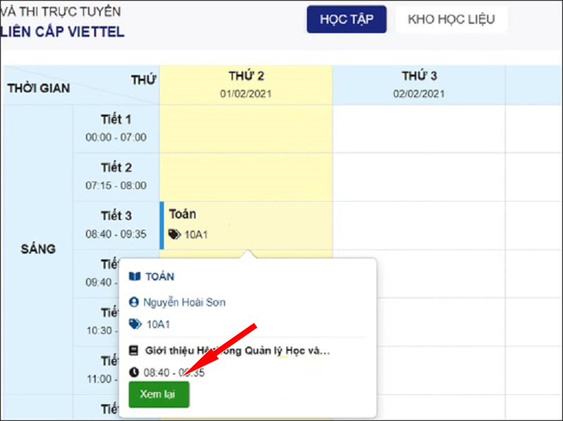 Đăng nhập bằng tài khoản SSO Viettel K12online