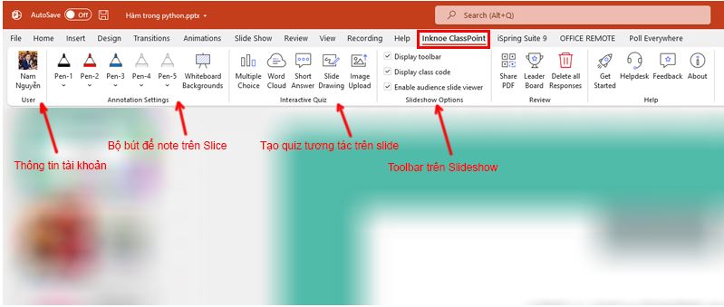 Hướng dẫn sử dụng Classpoint