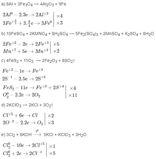 C&acirc;n bằng phương tr&igrave;nh phản ứng oxi ho&aacute; - khử