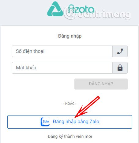 Đăng nhập Zalo