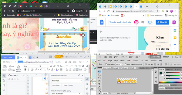 Chia đôi màn hình máy tính