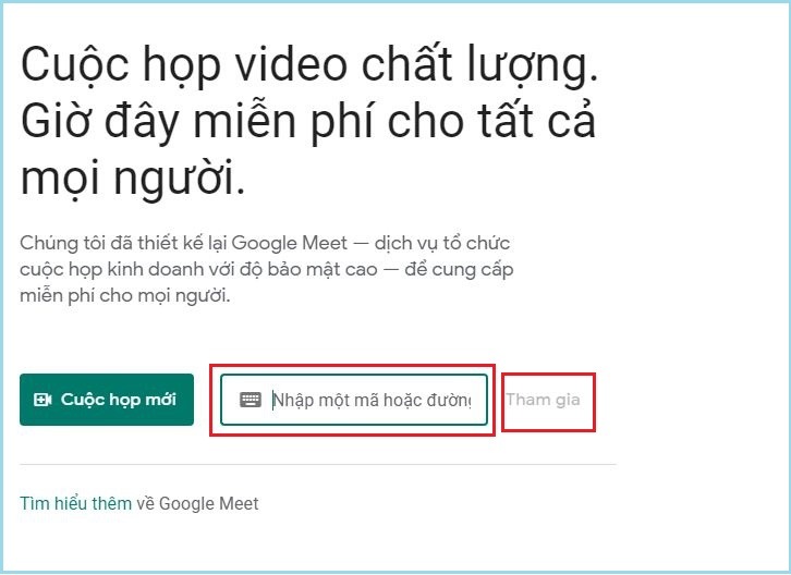 Cài đặt Google Meet