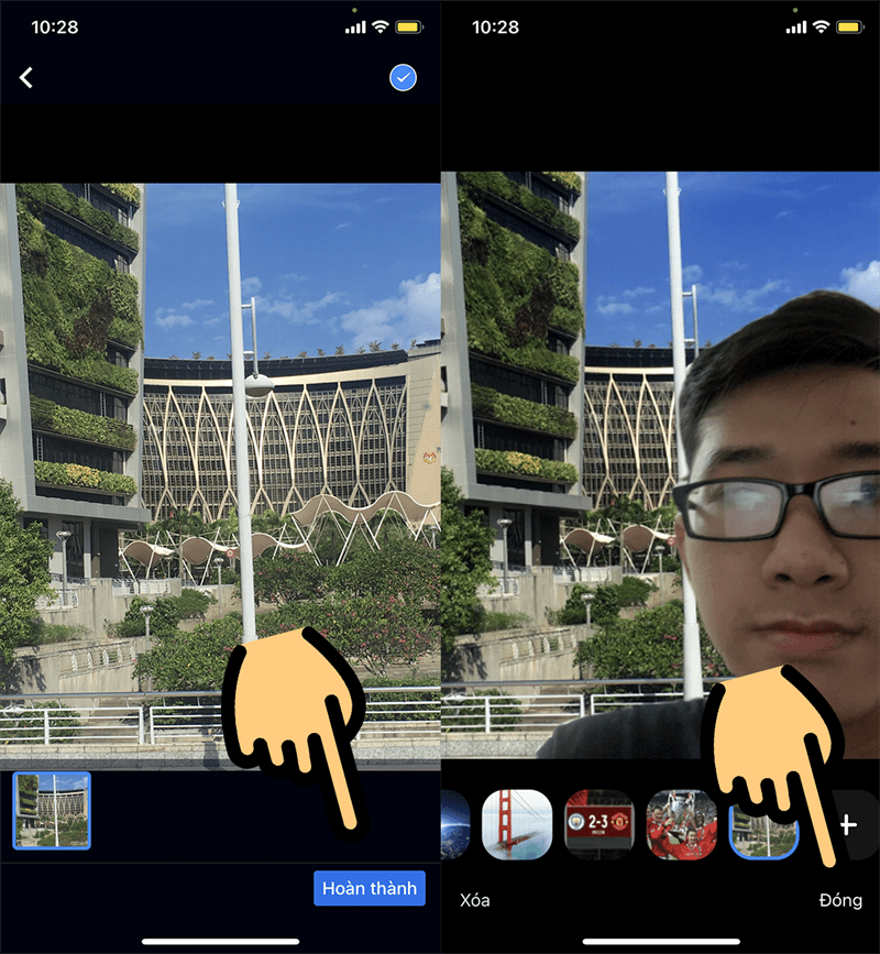 Nhấn Hoàn thành Đổi hình nền Zoom