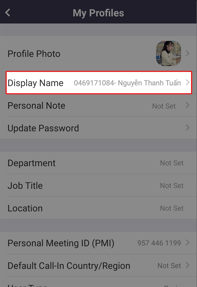 Cách đổi thông tin cá nhân, tên, mật khẩu Zoom đơn giản