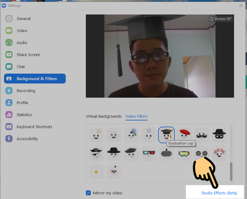 Cách sử dụng filter trên ứng dụng Zoom giúp làm đẹp