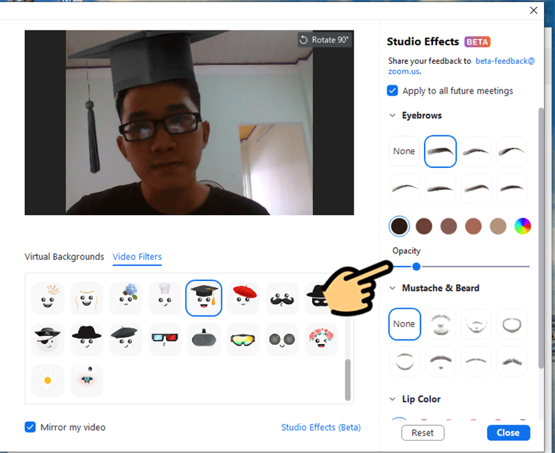 Cách sử dụng filter trên ứng dụng Zoom giúp làm đẹp