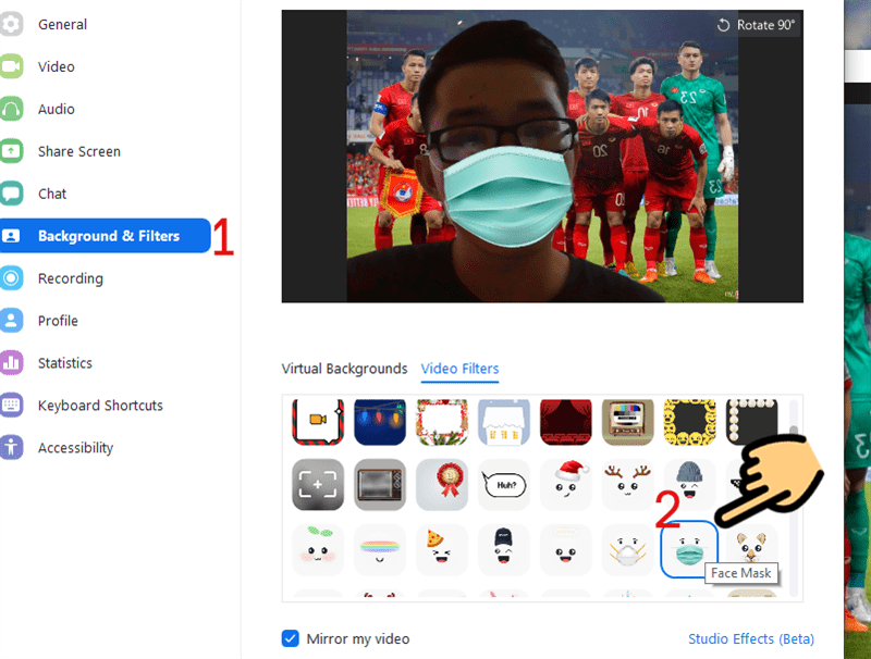 Cách sử dụng filter trên ứng dụng Zoom giúp làm đẹp