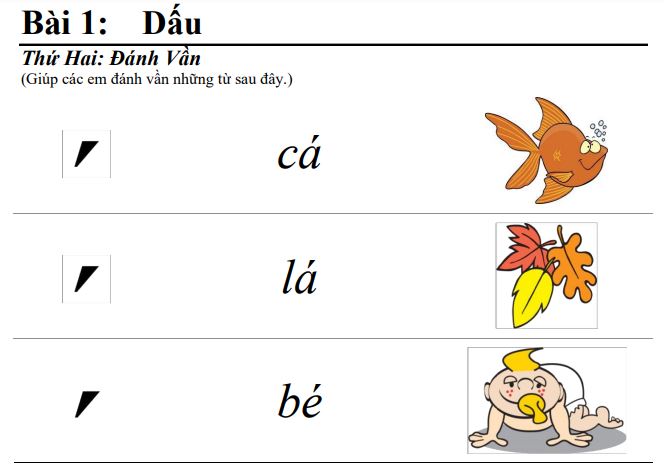 Bài tập đánh vần cho học sinh lớp 1