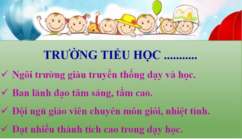 Mẫu PowerPoint chào đón học sinh lớp 1