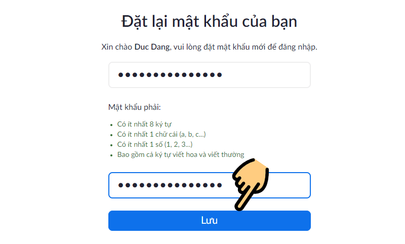 Nhập mật khẩu mới