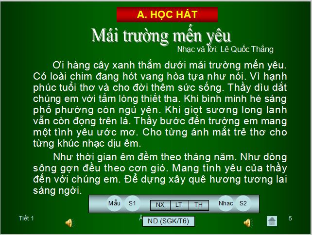 Giáo án PowerPoint lớp 7 môn Âm nhạc