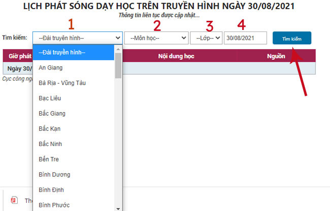 Học trực tuyến lớp 10 trên đài truyền hình