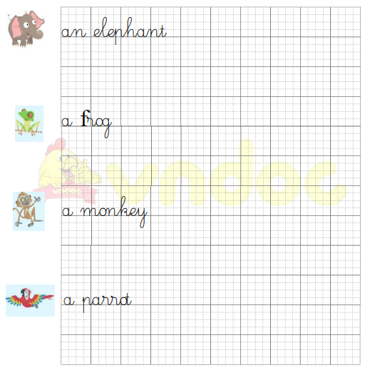 Tập viết Tiếng Anh lớp 2 Unit 0 Getting Started