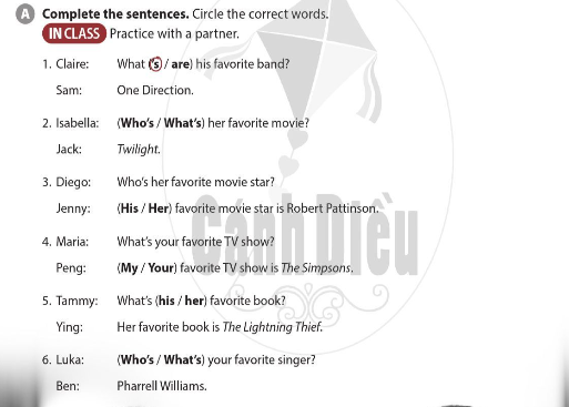 Giải Anh 6 Unit 1 Language Focus SBT