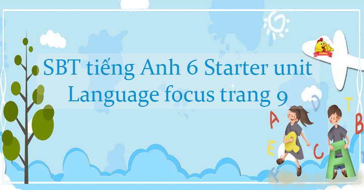 SÁCH BÀI TẬP TIẾNG ANH LỚP 6 TRANG 11 PHẦN LANGUAGE FOCUS STARTER