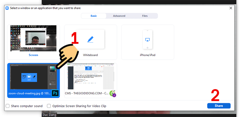 2 cách vẽ hình trên Zoom Meetings cho máy tính