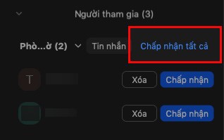 Cách bật, tắt xét duyệt người tham gia trên Zoom