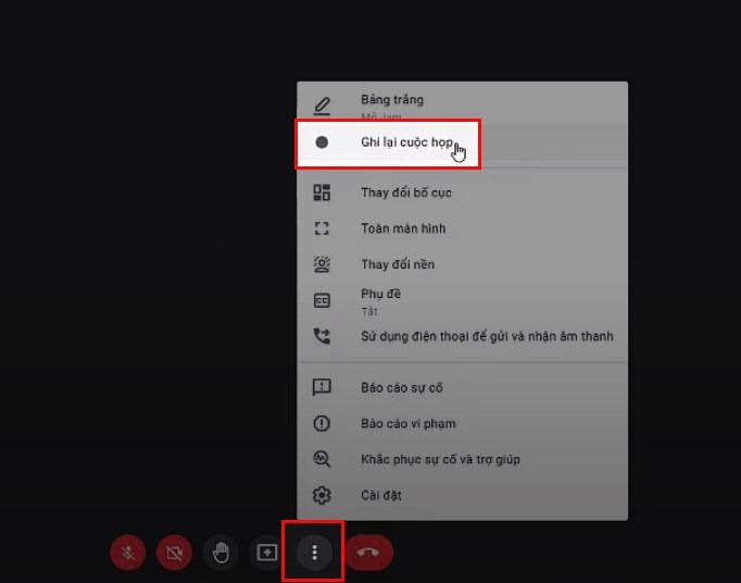 Cách ghi lại cuộc họp trên Google Meet