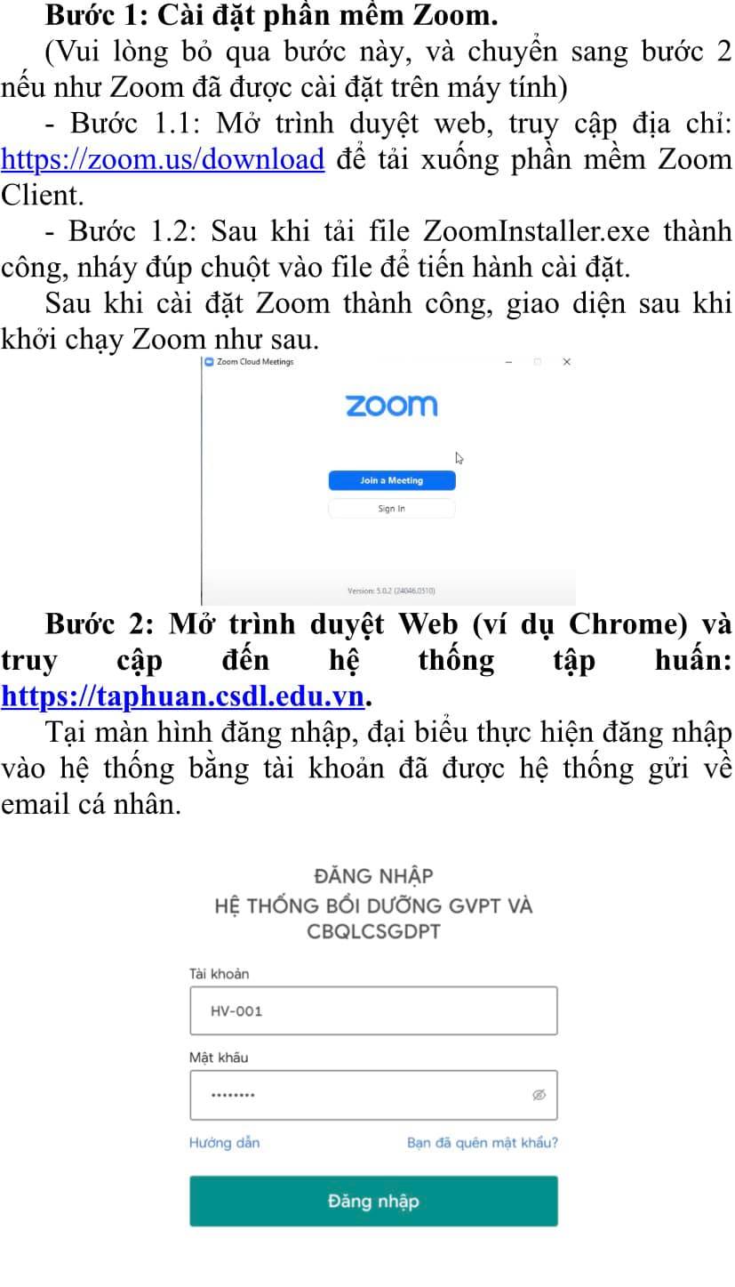 Hướng dẫn dành cho giáo viên cốt cán tham gia phòng học ảo mô đun 4