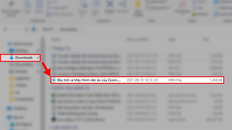 Video được tải xuống sẽ hiển thị ở thư mục Download 100+ hình nền, background Zoom đẹp