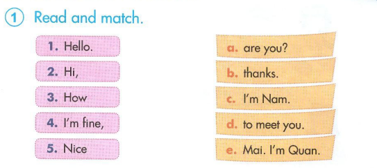 Giải SBT Tiếng Anh 3 Unit 1: Hello