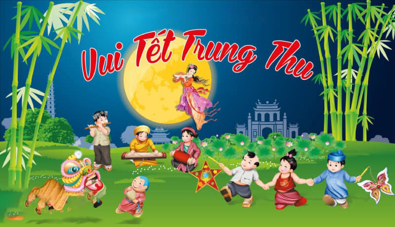 Mẫu phông Tết Trung thu 2021 đẹp nhất