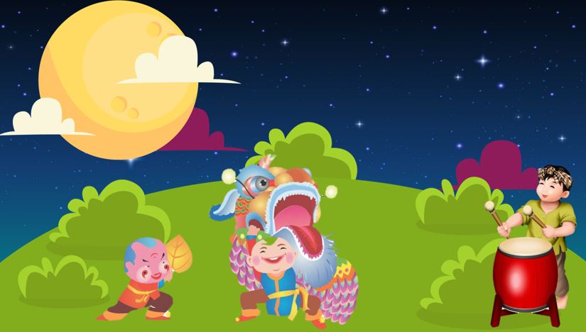 Phông trang trí vui Tết Trung thu