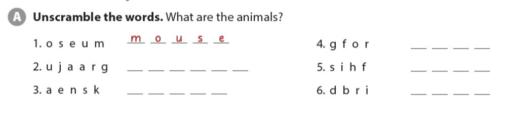 Giải Anh 6 Unit 2 Vocabulary Focus SBT