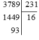 T&igrave;m t&iacute;ch, thương v&agrave; số dư (nếu c&oacute;) a) 21759.1862 b) 3789 : 231